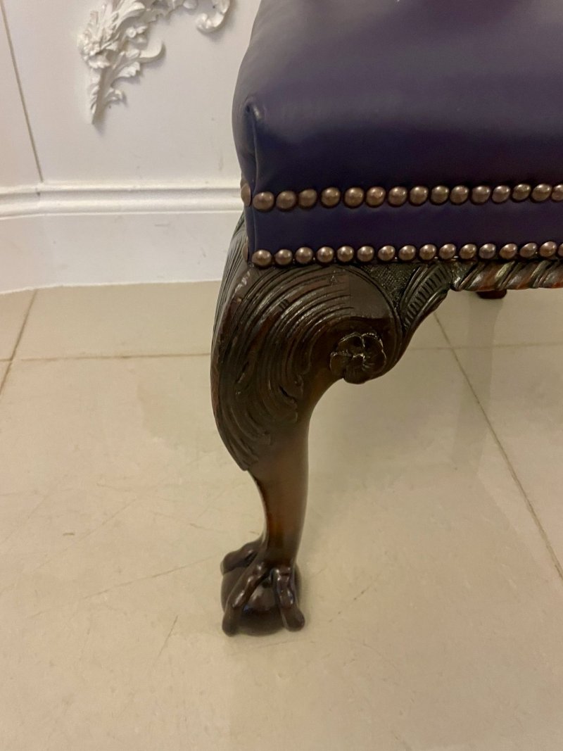 Outstanding Quality Set of 8 Antique Victorian Carved Mahogany Dining Chairs - Image 22